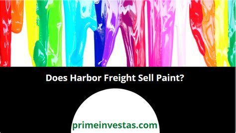 Does Harbor Freight Sell Spray Paint?